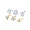 Diy Handmade Crystal Zircon Water Drop Earrings Pendant 14K Goldfilled Electroplated