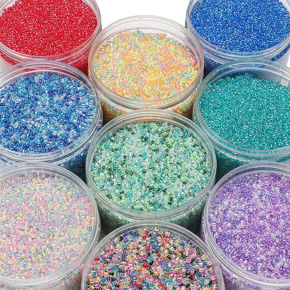 Diy Handmade Glass Beads Material For Bracelet And Mobile Phone Chain Transparent Dyed Core Silk Dopamine Style
