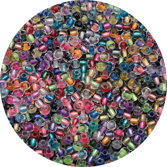 Diy Handmade Glass Beads Material For Bracelet And Mobile Phone Chain Transparent Dyed Core Silk Dopamine Style