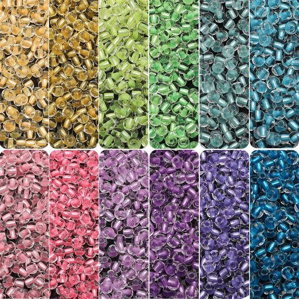Diy Handmade Glass Beads Material For Bracelet And Mobile Phone Chain Transparent Dyed Core Silk Dopamine Style