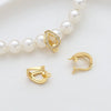 Diy Handmade Jewelry Copper Gold Coated Zirconium Inlaid Pearl Buckle Belt Hanging Beaded Bracelet Necklace Accessories Material