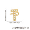 Diy Handmade Jewelry Copper Pendant With Inlaid Zircon And Double Hanging English Letters Electroplated 18K Gold For Necklace And Bracelet Accessories