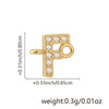 Diy Handmade Jewelry Copper Pendant With Inlaid Zircon And Double Hanging English Letters Electroplated 18K Gold For Necklace And Bracelet Accessories