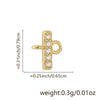 Diy Handmade Jewelry Copper Pendant With Inlaid Zircon And Double Hanging English Letters Electroplated 18K Gold For Necklace And Bracelet Accessories