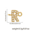 Diy Handmade Jewelry Copper Pendant With Inlaid Zircon And Double Hanging English Letters Electroplated 18K Gold For Necklace And Bracelet Accessories