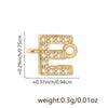 Diy Handmade Jewelry Copper Pendant With Inlaid Zircon And Double Hanging English Letters Electroplated 18K Gold For Necklace And Bracelet Accessories