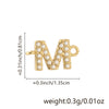 Diy Handmade Jewelry Copper Pendant With Inlaid Zircon And Double Hanging English Letters Electroplated 18K Gold For Necklace And Bracelet Accessories