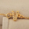 Diy Handmade Jewelry Copper Pendant With Inlaid Zircon And Double Hanging English Letters Electroplated 18K Gold For Necklace And Bracelet Accessories