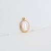 Diy Handmade Jewelry Material Asymmetrical Geometric Fantasy Imitation Shell Epoxy Round Water Drop Pendant Earrings Copperedged Minimalist