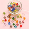 Diy Handmade Loose Beads Acrylic Material Round And Square Beads With Cut Diamond Crystal