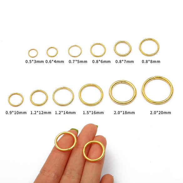 Diy Handmade Metal Open Jump Rings For Bracelet And Earring Making Single Round Connecting Rings