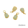 Diy Handmade Peanut Pendant Bracelet Necklace Loose Beads Accessories With Sand Gold Drop Oil Inlaid Glass Copper Material
