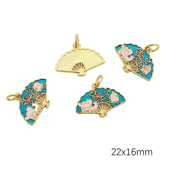 Diy Handmade Peanut Pendant Bracelet Necklace Loose Beads Accessories With Sand Gold Drop Oil Inlaid Glass Copper Material