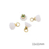 Diy Handmade Peanut Pendant Bracelet Necklace Loose Beads Accessories With Sand Gold Drop Oil Inlaid Glass Copper Material