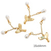 Diy Handmade Peanut Pendant Bracelet Necklace Loose Beads Accessories With Sand Gold Drop Oil Inlaid Glass Copper Material