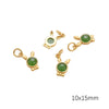 Diy Handmade Peanut Pendant Bracelet Necklace Loose Beads Accessories With Sand Gold Drop Oil Inlaid Glass Copper Material