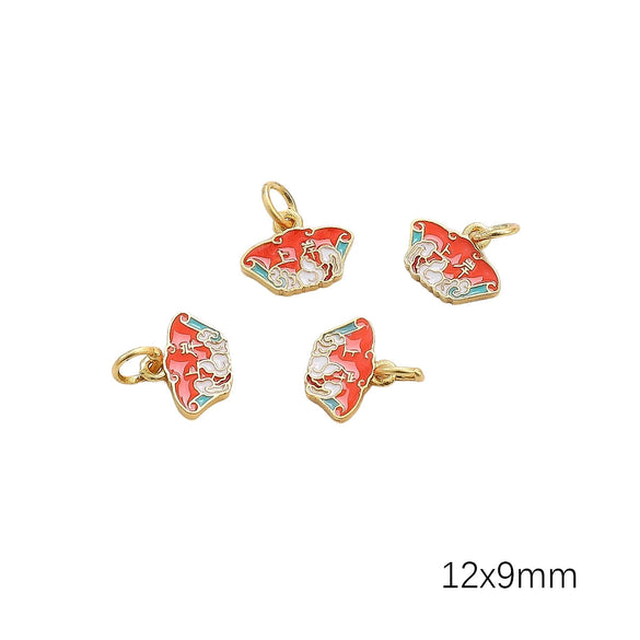 Diy Handmade Peanut Pendant Bracelet Necklace Loose Beads Accessories With Sand Gold Drop Oil Inlaid Glass Copper Material