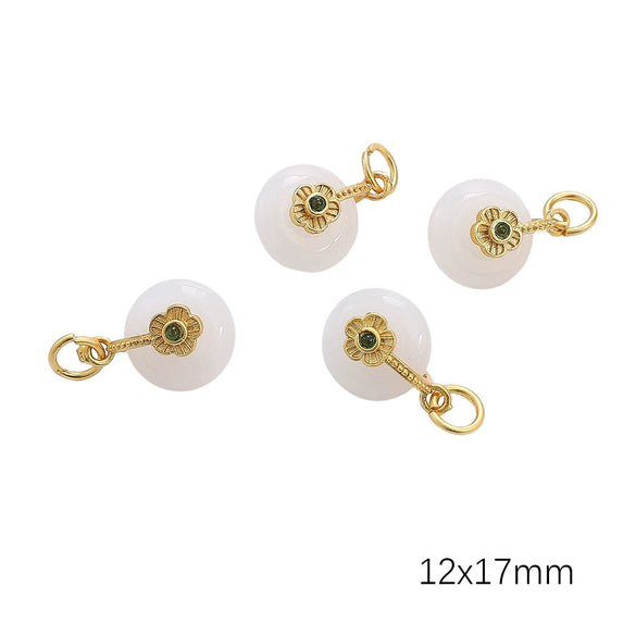 Diy Handmade Peanut Pendant Bracelet Necklace Loose Beads Accessories With Sand Gold Drop Oil Inlaid Glass Copper Material