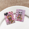 Diy Handmade Plastic And Resin Hanging Beads Accessories With Line Pattern And Cartoon Style
