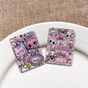 Diy Handmade Plastic And Resin Hanging Beads Accessories With Line Pattern And Cartoon Style