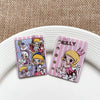 Diy Handmade Plastic And Resin Hanging Beads Accessories With Line Pattern And Cartoon Style