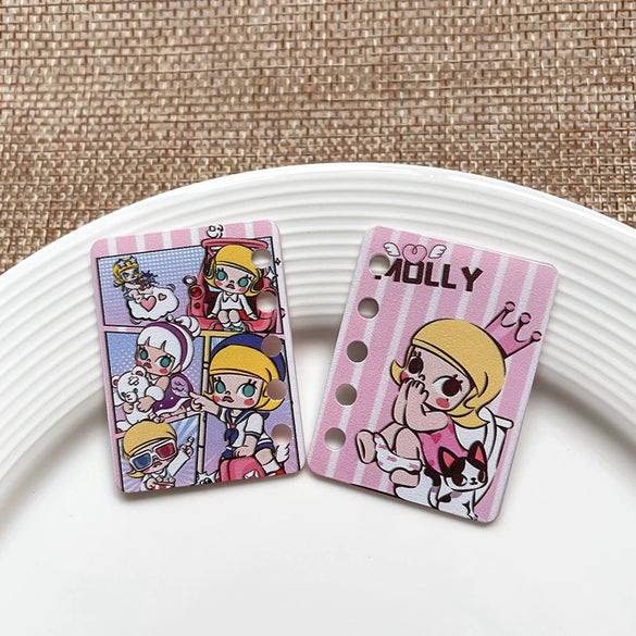 Diy Handmade Plastic And Resin Hanging Beads Accessories With Line Pattern And Cartoon Style
