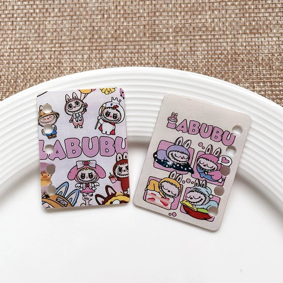 Diy Handmade Plastic And Resin Hanging Beads Accessories With Line Pattern And Cartoon Style