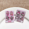 Diy Handmade Plastic And Resin Hanging Beads Accessories With Line Pattern And Cartoon Style