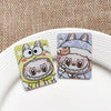 Diy Handmade Plastic And Resin Hanging Beads Accessories With Line Pattern And Cartoon Style