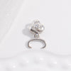 Diy Handmade 925 Sterling Silver Petalshaped Pendant Buckle With Zirconia Design
