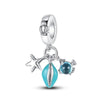 Diy Jewelry Accessories Beads Luminous Ocean Style Shell Crab Dolphin Starfish Turtle Pendant Silver Plated Dripping Oil Design
