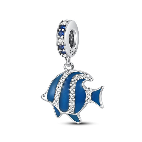 Diy Jewelry Accessories Beads Luminous Ocean Style Shell Crab Dolphin Starfish Turtle Pendant Silver Plated Dripping Oil Design