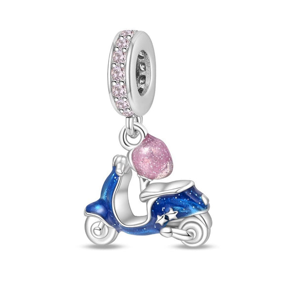 Diy Jewelry Accessories Bracelet Copper Silver Plated Romantic World Tour Car Hot Air Balloon Charm Beads Dripping Oil