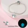 Diy Jewelry Accessories Bracelet Luminous Butterfly Firefly Elk Charm Beaded Silver Plated Dripping Oil