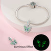 Diy Jewelry Accessories Bracelet Luminous Butterfly Firefly Elk Charm Beaded Silver Plated Dripping Oil