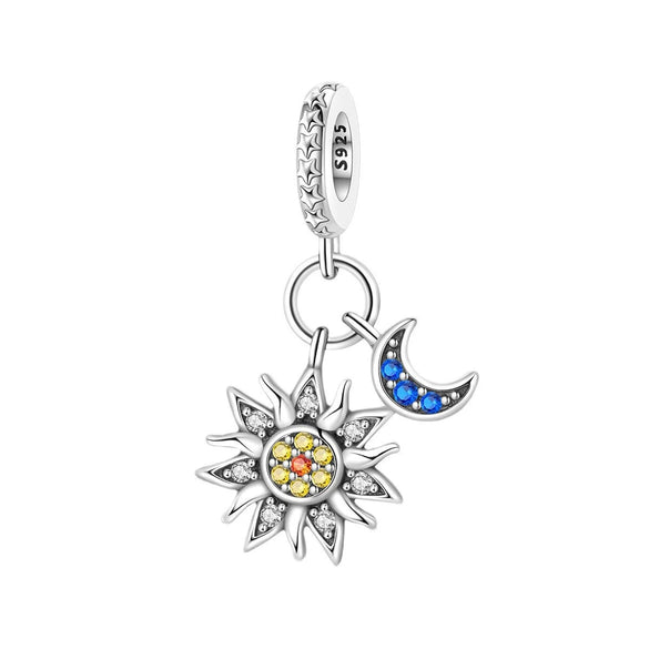 Diy Jewelry Accessories Bracelet S925 Sterling Silver Star Moon Ferris Wheel Beads With Dripping Oil Design