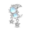 Diy Jewelry Accessories Bracelet S925 Sterling Silver Star Moon Ferris Wheel Beads With Dripping Oil Design