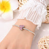 Diy Jewelry Accessories Bracelet Silver Plated Copper With English Letter Hanging Beads And Dripping Oil Design