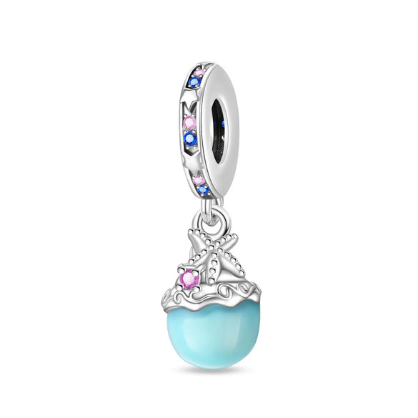 Diy Jewelry Accessories Bracelet Silver Plated Original Design Dripping Oil Turtle Seahorse Charm Beads