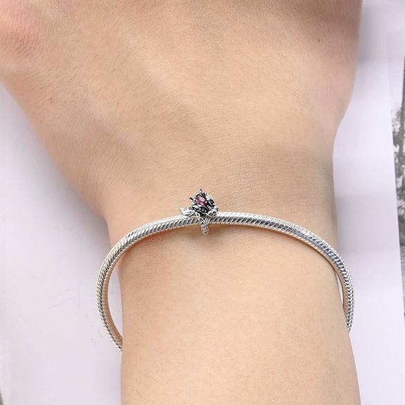 Diy Jewelry Accessories Bracelet Silver Plated 925 Silver Charm Beads With Dragon Zodiac Animal Original Design And Dripping Oil Treatment