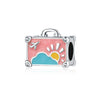 Diy Jewelry Accessories Bracelet 925 Sterling Silver Coffee Camera Luggage Beaded Charm Dripping Oil Original Design