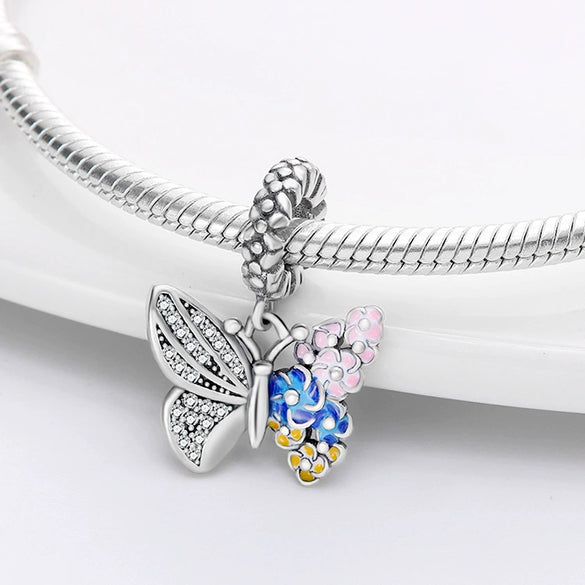 Diy Jewelry Accessories Butterfly Dragonfly Bee Owl Charm Beads Copper Silver Plated Dripping Oil Original Design Animals Style
