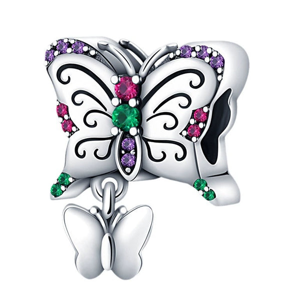 Diy Jewelry Accessories Butterfly Dragonfly Bee Owl Charm Beads Copper Silver Plated Dripping Oil Original Design Animals Style