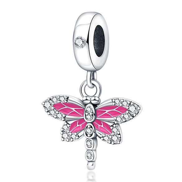 Diy Jewelry Accessories Butterfly Dragonfly Bee Owl Charm Beads Copper Silver Plated Dripping Oil Original Design Animals Style