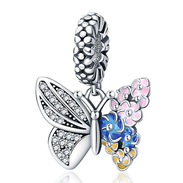 Diy Jewelry Accessories Butterfly Dragonfly Bee Owl Charm Beads Copper Silver Plated Dripping Oil Original Design Animals Style