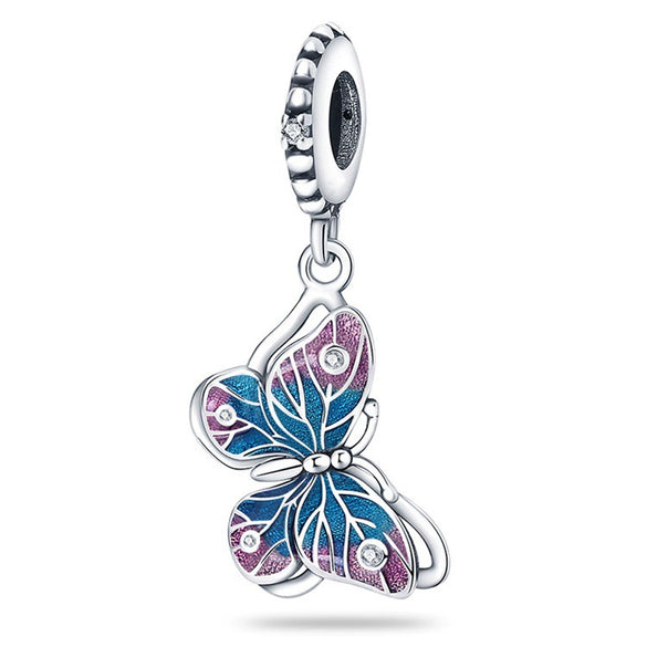 Diy Jewelry Accessories Butterfly Dragonfly Bee Owl Charm Beads Copper Silver Plated Dripping Oil Original Design Animals Style