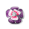 Diy Jewelry Accessories Charm Beads Bracelet 925 Silver Plated With Dripping Oil Treatment And Plant Flowers Design