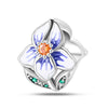 Diy Jewelry Accessories Charm Beads Bracelet 925 Silver Plated With Dripping Oil Treatment And Plant Flowers Design