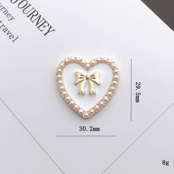 Diy Jewelry Accessories Clogs Pearl Bracelet Decorative Material With Butterfly Little Bear Love Pattern Zinc Alloy Handmade