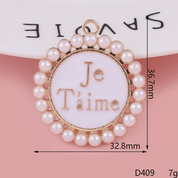Diy Jewelry Accessories Clogs Pearl Bracelet Decorative Material With Butterfly Little Bear Love Pattern Zinc Alloy Handmade